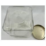 Vintage Kraft Wooden Cheese Crate with 2 Glass Storage Jars Vintage Kraft Wooden Cheese Crate with 2 Glass Storage Jars