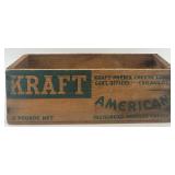Vintage Kraft Wooden Cheese Crate with 2 Glass Storage Jars Vintage Kraft Wooden Cheese Crate with 2 Glass Storage Jars