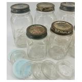 Collection of Vintage Ball and Atlas Glass Mason Jars with Lids Collection of Vintage Ball and Atlas Glass Mason Jars with Lids