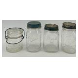 Collection of Vintage Ball and Atlas Glass Mason Jars with Lids Collection of Vintage Ball and Atlas Glass Mason Jars with Lids
