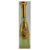 Vintage Bischoff Czechoslovakian Hand-Painted Glass Bottle with Gold Trim and Floral Design Vintage Bischoff Czechoslovakian Hand-Painted Glass Bottle with Gold Trim and Floral Design