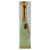 Vintage Bischoff Czechoslovakian Hand-Painted Glass Bottle with Gold Trim and Floral Design Vintage Bischoff Czechoslovakian Hand-Painted Glass Bottle with Gold Trim and Floral Design
