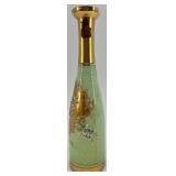 Vintage Bischoff Czechoslovakian Hand-Painted Glass Bottle with Gold Trim and Floral Design Vintage Bischoff Czechoslovakian Hand-Painted Glass Bottle with Gold Trim and Floral Design