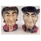 Pair of Royal Copley Wall Pocket Head Vases Pair of Royal Copley Wall Pocket Head Vases