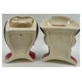 Pair of Royal Copley Wall Pocket Head Vases Pair of Royal Copley Wall Pocket Head Vases