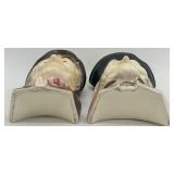 Pair of Royal Copley Wall Pocket Head Vases Pair of Royal Copley Wall Pocket Head Vases