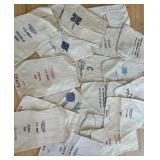 Collection of Vintage Canvas Bank Coin Bags Assorted Brands Collection of Vintage Canvas Bank Coin Bags Assorted Brands