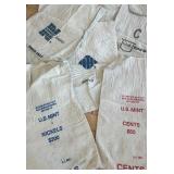 Collection of Vintage Canvas Bank Coin Bags Assorted Brands Collection of Vintage Canvas Bank Coin Bags Assorted Brands