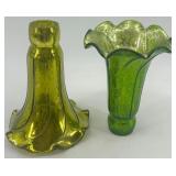 Set of 5 Vintage Mercury Glass Epergne Trumpet Vases Set of 5 Vintage Mercury Glass Epergne Trumpet Vases
