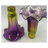 Set of 5 Vintage Ruffled Mercury Glass Vase Inserts Set of 5 Vintage Ruffled Mercury Glass Vase Inserts