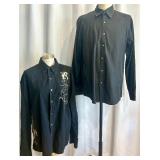 Set of 2 Roar Long Sleeve Button Up Shirts with Embroidery XL Set of 2 Roar Long Sleeve Button Up Shirts with Embroidery XL