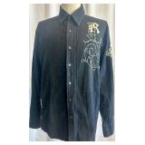 Set of 2 Roar Long Sleeve Button Up Shirts with Embroidery XL Set of 2 Roar Long Sleeve Button Up Shirts with Embroidery XL