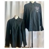 Set of 2 J. Campbell Los Angeles Black Embroidered Button-Up Shirts XL Set of 2 J. Campbell Los Angeles Black Embroidered Button-Up Shirts XL