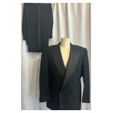 Giorgio Fellini Black Wool Tuxedo Suit with Vest and Pants Giorgio Fellini Black Wool Tuxedo Suit with Vest and Pants