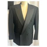 Giorgio Fellini Black Wool Tuxedo Suit with Vest and Pants Giorgio Fellini Black Wool Tuxedo Suit with Vest and Pants