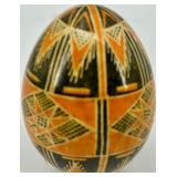 Set of 6 Handcrafted Ukrainian Pysanka Eggs with Traditional Designs Set of 6 Handcrafted Ukrainian Pysanka Eggs with Traditional Designs