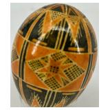 Set of 6 Handcrafted Ukrainian Pysanka Eggs with Traditional Designs Set of 6 Handcrafted Ukrainian Pysanka Eggs with Traditional Designs