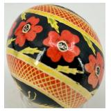 Set of 6 Handcrafted Ukrainian Pysanka Eggs with Traditional Designs Set of 6 Handcrafted Ukrainian Pysanka Eggs with Traditional Designs