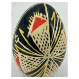 Set of 6 Handcrafted Ukrainian Pysanka Eggs with Traditional Designs Set of 6 Handcrafted Ukrainian Pysanka Eggs with Traditional Designs