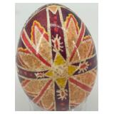 Set of 6 Handcrafted Ukrainian Pysanka Eggs with Traditional Designs Set of 6 Handcrafted Ukrainian Pysanka Eggs with Traditional Designs