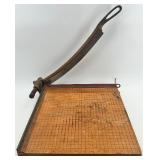 Vintage Ingento Guillotine Paper Cutter with Wooden Base Vintage Ingento Guillotine Paper Cutter with Wooden Base