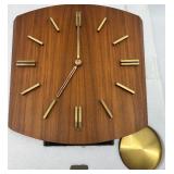 Junghans Mid-Century Modern Wall Clock with Pendulum and Chains Junghans Mid-Century Modern Wall Clock with Pendulum and Chains