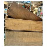 Set of 3 Vintage Wooden Fruit Crates with Branding Set of 3 Vintage Wooden Fruit Crates with Branding