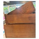 Set of 3 Vintage Wooden Fruit Crates with Branding Set of 3 Vintage Wooden Fruit Crates with Branding