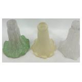 Set of 5 Vintage Mercury Glass Lamp Shades with Ruffled Edges Set of 5 Vintage Mercury Glass Lamp Shades with Ruffled Edges