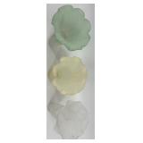 Set of 5 Vintage Mercury Glass Lamp Shades with Ruffled Edges Set of 5 Vintage Mercury Glass Lamp Shades with Ruffled Edges