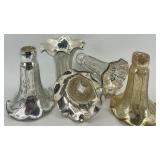 Set of 5 Antique Mercury Glass Lamp Shade Covers Set of 5 Antique Mercury Glass Lamp Shade Covers