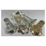 Set of 5 Antique Mercury Glass Lamp Shade Covers Set of 5 Antique Mercury Glass Lamp Shade Covers