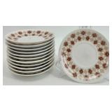 Vintage China Coffee Cup and Saucer Set with Geometric Pattern - 12 Cups and 12 Saucers Vintage China Coffee Cup and Saucer Set with Geometric Pattern - 12 Cups and 12 Saucers