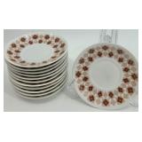 Vintage China Coffee Cup and Saucer Set with Geometric Pattern - 12 Cups and 12 Saucers Vintage China Coffee Cup and Saucer Set with Geometric Pattern - 12 Cups and 12 Saucers