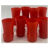 Set of 8 Vintage Anchor Hocking Red Glass Tumblers Set of 8 Vintage Anchor Hocking Red Glass Tumblers