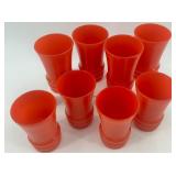 Set of 8 Vintage Anchor Hocking Red Glass Tumblers Set of 8 Vintage Anchor Hocking Red Glass Tumblers