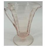 Arcoroc Hocking Pink Depression Glass Tea Set with Creamer, Sugar, 4 Cups and Saucers - Italy Arcoroc Hocking Pink Depression Glass Tea Set with Creamer, Sugar, 4 Cups and Saucers - Italy