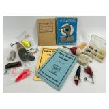 Vintage Fishing Tackle, WWII Manuals, and Joke Books Collection Vintage Fishing Tackle, WWII Manuals, and Joke Books Collection