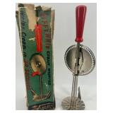 Vintage Kitchen Gadget Set: Jiffy Whip Cream Whipper, Pastry Scraper, and Mirro Cooky Press for Spritz Cookies Vintage Kitchen Gadget Set: Jiffy Whip Cream Whipper, Pastry Scraper, and Mirro Cooky Press for Spritz Cookies