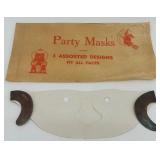 Set of 3 Vintage Antique Party Masks with Original Envelope Set of 3 Vintage Antique Party Masks with Original Envelope