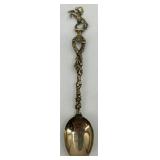 Set of 8 Vintage Ornate Silver Spoons with Figural Handles Set of 8 Vintage Ornate Silver Spoons with Figural Handles