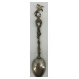 Set of 8 Vintage Ornate Silver Spoons with Figural Handles Set of 8 Vintage Ornate Silver Spoons with Figural Handles