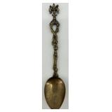 Set of 8 Vintage Ornate Silver Spoons with Figural Handles Set of 8 Vintage Ornate Silver Spoons with Figural Handles
