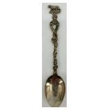 Set of 8 Vintage Ornate Silver Spoons with Figural Handles Set of 8 Vintage Ornate Silver Spoons with Figural Handles