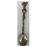 Set of 8 Vintage Ornate Silver Spoons with Figural Handles Set of 8 Vintage Ornate Silver Spoons with Figural Handles
