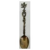 Set of 8 Vintage Ornate Silver Spoons with Figural Handles Set of 8 Vintage Ornate Silver Spoons with Figural Handles