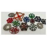 Lot of Vintage Metal Valve Handles Assorted Colors and Styles Lot of Vintage Metal Valve Handles Assorted Colors and Styles