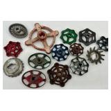 Lot of Vintage Metal Valve Handles Assorted Colors and Styles Lot of Vintage Metal Valve Handles Assorted Colors and Styles