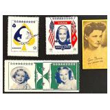 Collection of Vintage Celebrity and Music Memorabilia Postcards, Cards, and Stamps Collection of Vintage Celebrity and Music Memorabilia Postcards, Cards, and Stamps