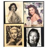 Vintage Hollywood Starlet Photo Collection and Fan with Autographs Vintage Hollywood Starlet Photo Collection and Fan with Autographs